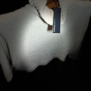 Lucy Paris Off-White Cowl Neck Sweater